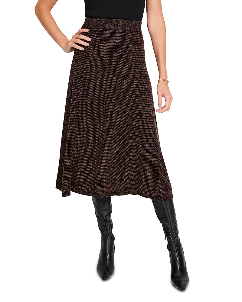 Nic + Zoe Pixel Knit Skirt In Brown Multi In Brown Multi
