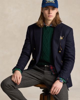 Wool Cable Knit Crewneck Sweater