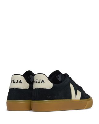 Men's Campo Low Top Leather Sneakers in Black