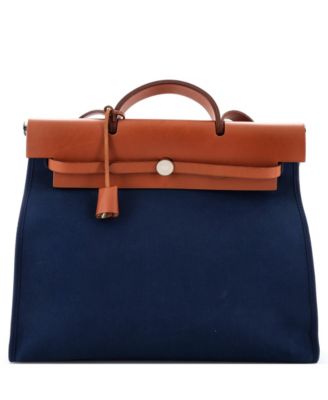 Pre-Owned HERMÈS - 39 Herbag Zip Leather and Toile