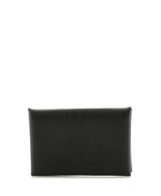 Pre-Owned Hermes Calvi Duo Card Holder Epsom