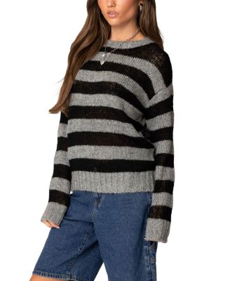 Light Knit Striped Sweater