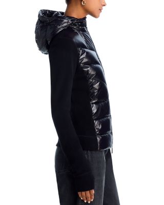 Quilted Down Front Cardigan