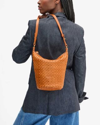 Petite Jeanne Woven Leather Bucket Bag
