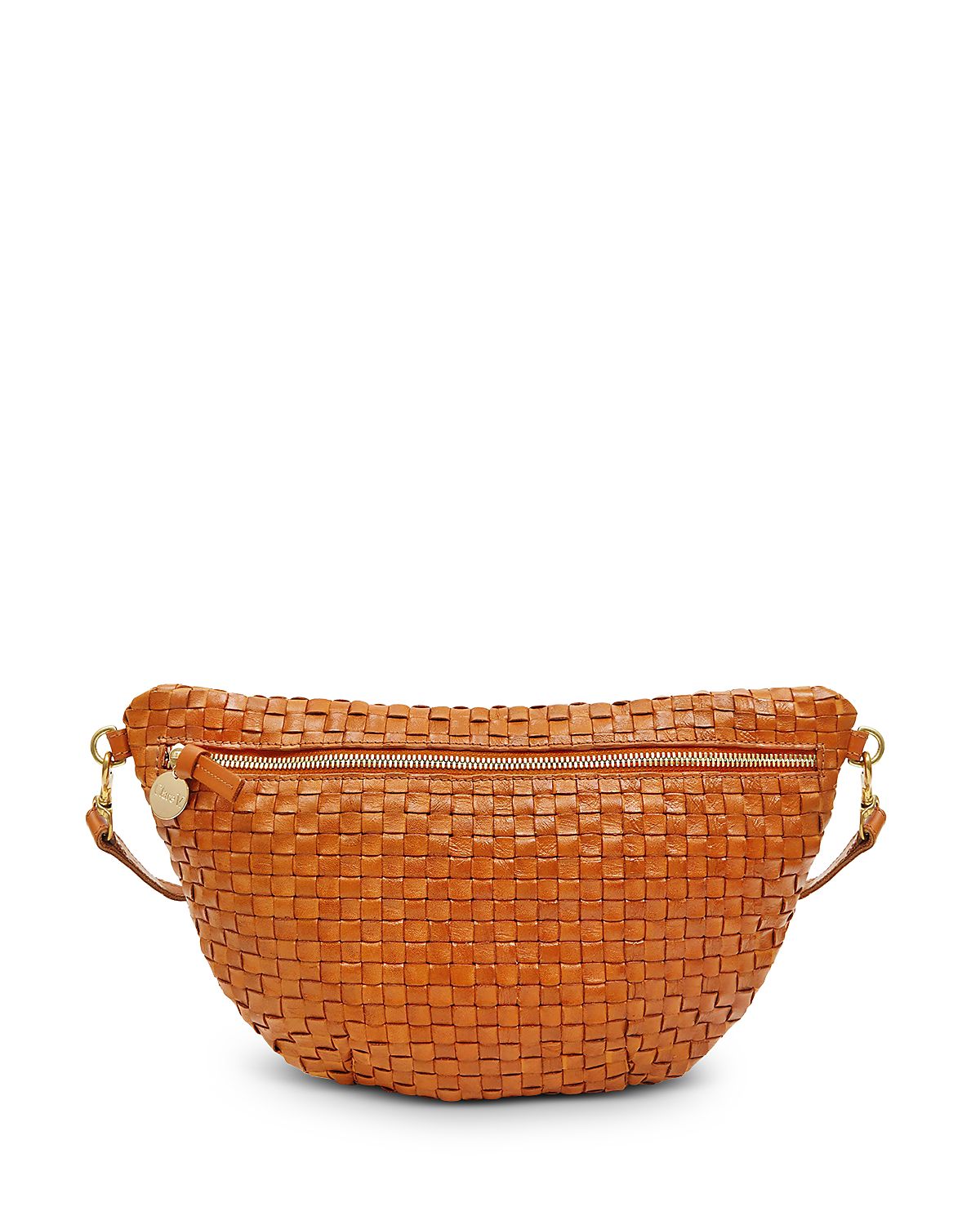 Clare V. Grande Fanny Woven Checker Leather Belt Bag