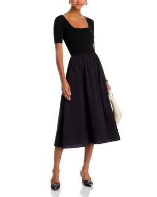 Short Sleeve Square Neck Dress 