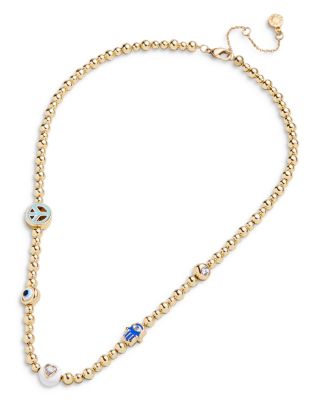 BAUBLEBAR - Fortune Favors Mixed Charm Beaded Collar Necklace, 17"-20"