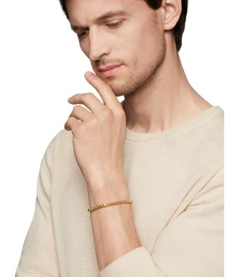 Men's Box Chain Bracelet in 18K Gold