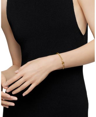 Buckle Cablespira&reg; Bracelet in 18K Yellow Gold with Diamonds, 3.5mm