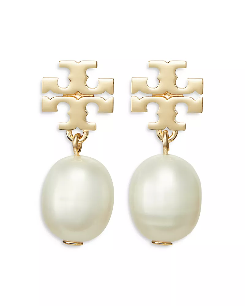 Tory Burch Kira Cultured Pearl Drop Earrings