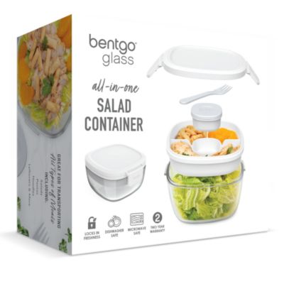 Glass Leak Proof Salad Container
