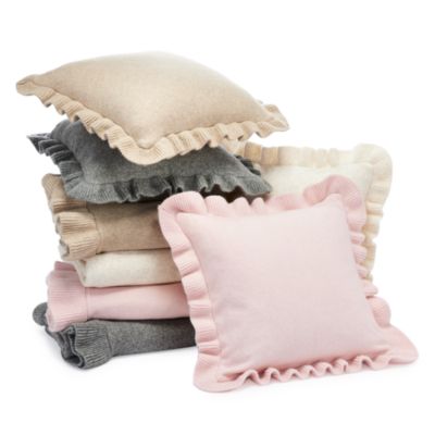 Sky - Ruffle-Edge Knit Throw & Pillow - Exclusive