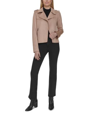 Faux Suede Moto Jacket