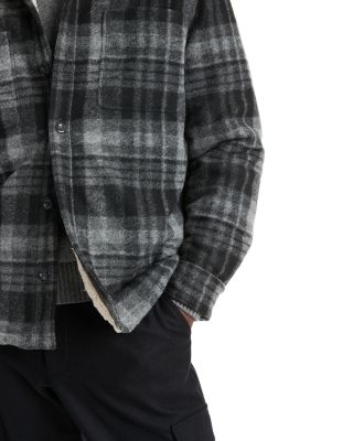 Plaid Fleece Lined Shirt Jacket