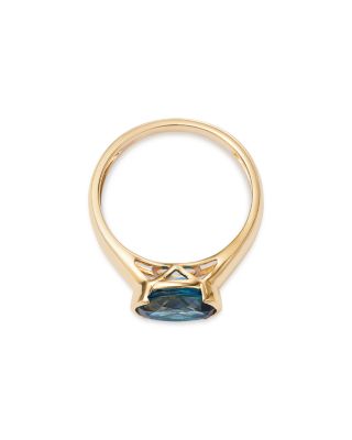 London Blue Ring in 14K Yellow Gold