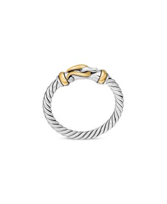 Petite Buckle Ring with 18K Yellow Gold