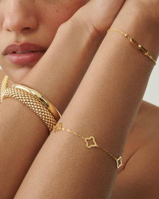 Quatrefoil Station Bracelet in 14K Yellow Gold - 100% Exclusive