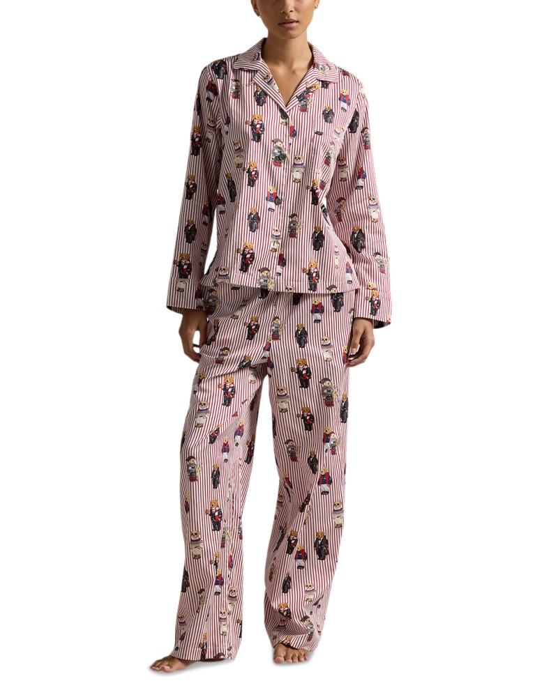 Polo Ralph Lauren Madison Printed Pajama Set in Bear Red