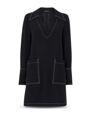 Topstitch Mini Dress