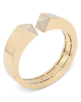 Roberto Coin - 18K Yellow Gold Sauvage Diamond Cuff Bangle Bracelet