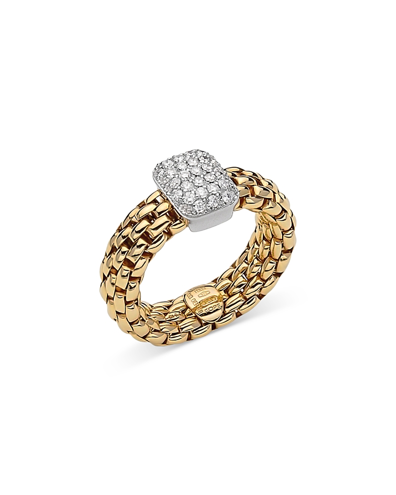 Fope 18k Yellow Gold Vendome Diamond Flex'it Ring In Gold