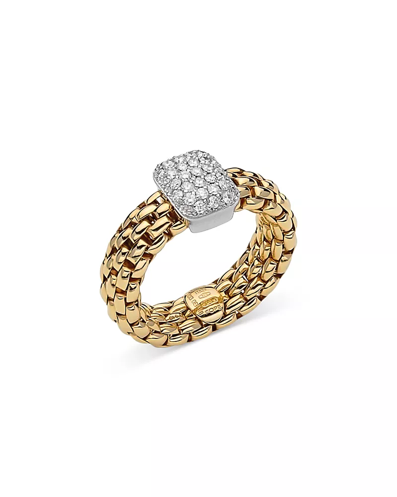 Fope 18K Yellow Gold Vendome Diamond Flex'it Ring