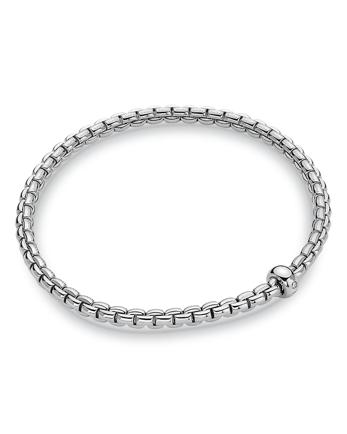 Fope 18K White Gold Eka Diamond Flex'it Bracelet