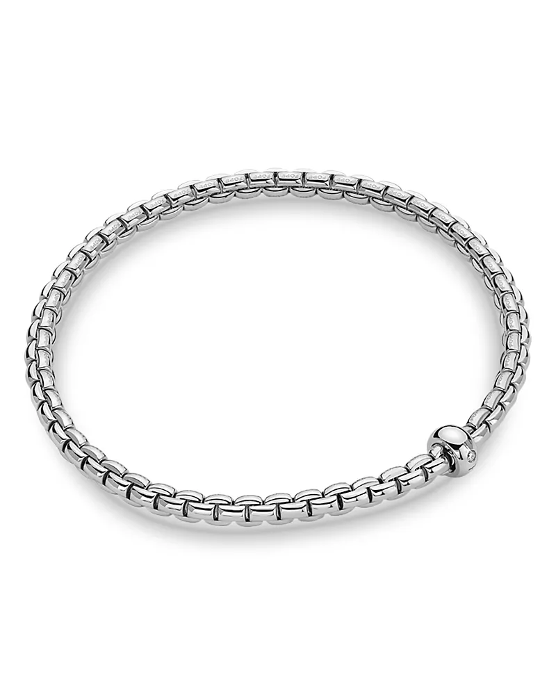 Fope 18K White Gold Eka Diamond Flex'it Bracelet