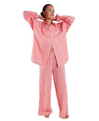 Women's Chicory Striped Woven-Cotton Pajama Pants