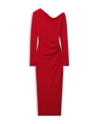 slim fit dress slacks NUDE DRAPED RUCHED JERSEY DRESS | CULT MIA main image 0