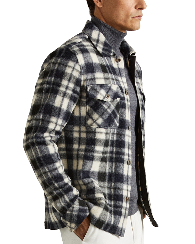 REISS BRUSHED CHECK OVERSHIRT