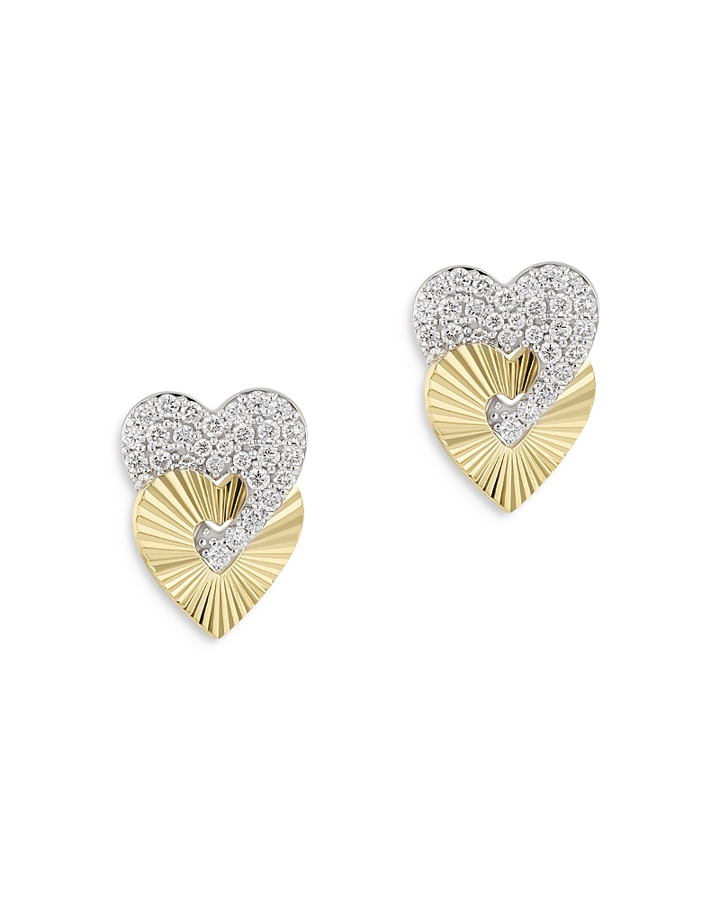 Phillips House 14k Yellow Gold Small Aura Diamond Earrings In Gold/white