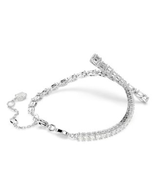 Matrix Mixed Cut Crystal Bracelet in Rhodium Plated