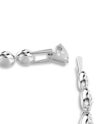 Una Crystal Halo Flex Bracelet in Rhodium Plated