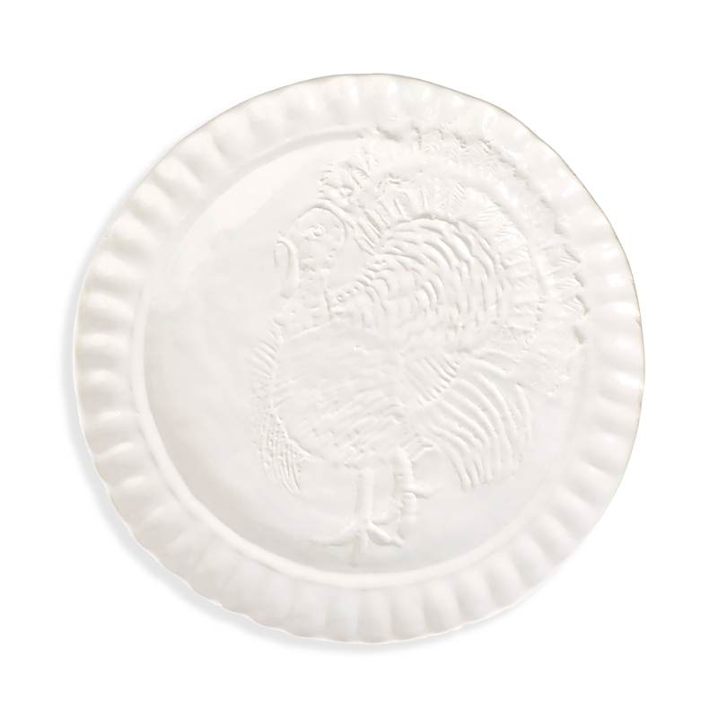 Vietri Pietra Tacchino Salad Plate In White