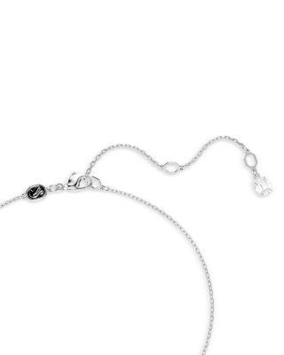 Hyperbola Crystal Multi Ring Pendant Necklace in Gold Tone & Rhodium Plated, 14.87"-16.87"