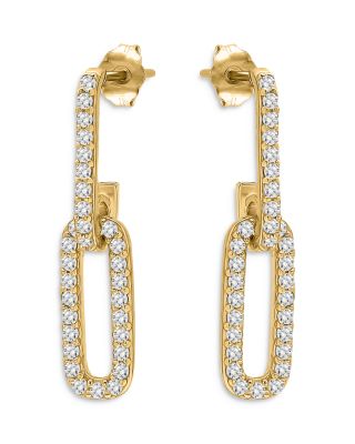 AQUA - Paperclip Drop Earrings - Exclusive