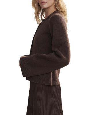 Cooper Wool Blend Crewneck Cardigan Sweater