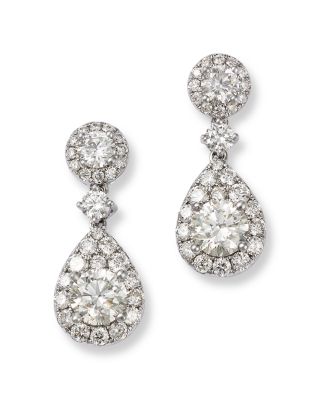 Bloomingdale's Fine Collection Diamond Drop Earrings in 18K White Gold, 2.14 ct. t. w.