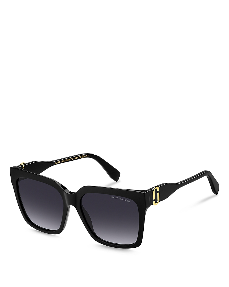Marc Jacobs 53mm Gradient Square Sunglasses In Black