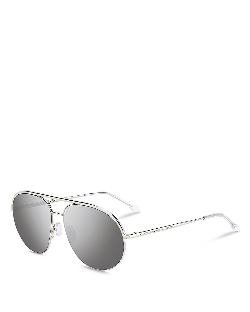 Isabel Marant The In Love Rectangle Sunglasses, 59mm In Silver/gray