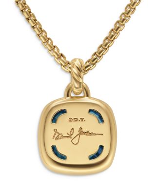 Albion&reg; Pendant in 18K Yellow Gold with Gemstones and Diamonds, 15mm