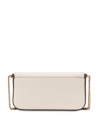 Devin Colorblocked Saffiano Leather Flap Chain Wallet