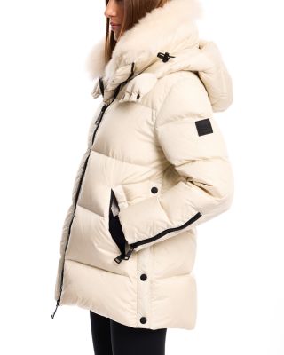 Scarlett Shearling Trim Puffer Coat