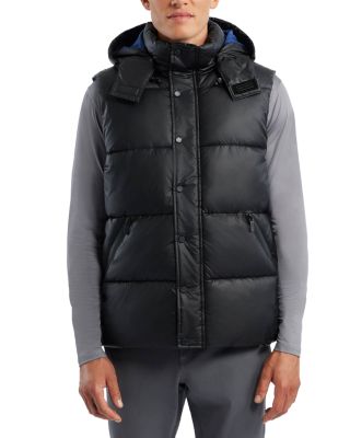Hunter - Chiswell Nylon Quilted Removable Hood Full Zip Puffer Vest