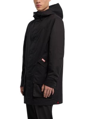 Downing Coated Cotton Hooded Rain Jacket 