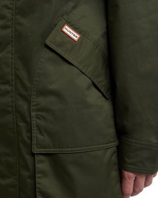 Downing Coated Cotton Hooded Rain Jacket 