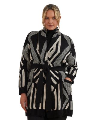 Ralph Lauren - Plus Geo Motif Belted Cardigan