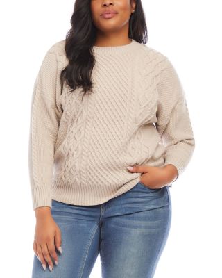 Karen Kane - Plus Cable Knit Sweater