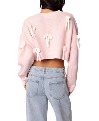 Chunky Bow Cropped Sweater